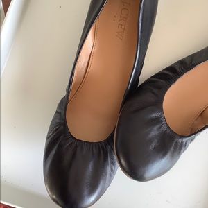 J Crew Leather Ballerina Flats